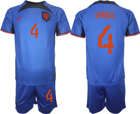 2022-2023 Netherlands 4 VIRGIL away jerseys Suit