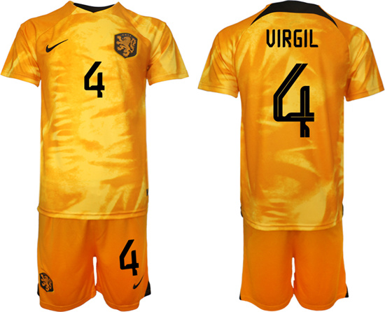 2022-2023 Netherlands 4 VIRGIL home jerseys Suit