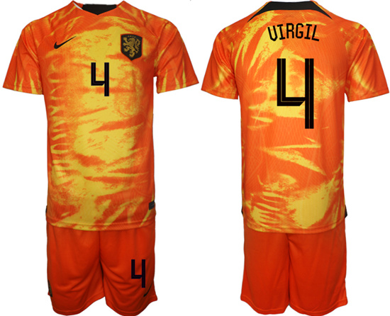 2022-2023 Netherlands 4 VIRGIL home jerseys Suit2