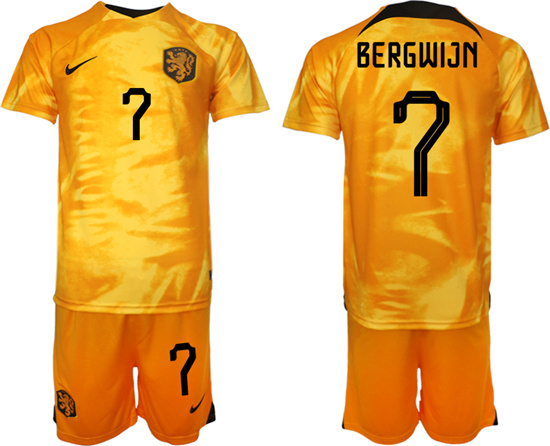 2022-2023 Netherlands 7 BERGWIJN home jerseys Suit