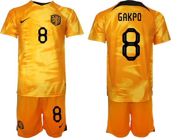 2022-2023 Netherlands 8 GAKPO home jerseys Suit