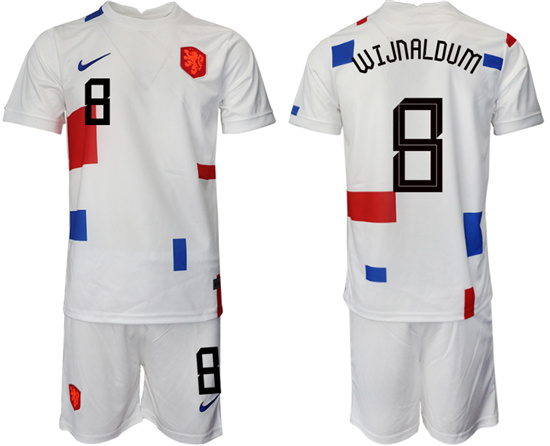 2022-2023 Netherlands 8 WIJNALDUM away jerseys Suit2