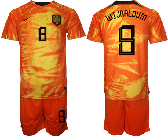 2022-2023 Netherlands 8 WIJNALDUM home jerseys Suit2