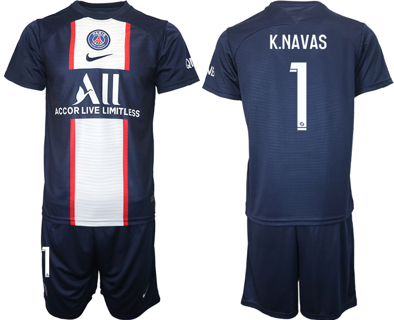 2022-2023 Paris St Germain 1 K.NAVAS home jerseys Suit2