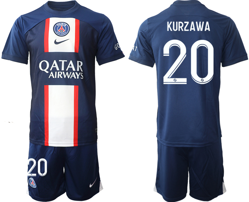 2022-2023 Paris St Germain 20 KURZAWA home jerseys Suit