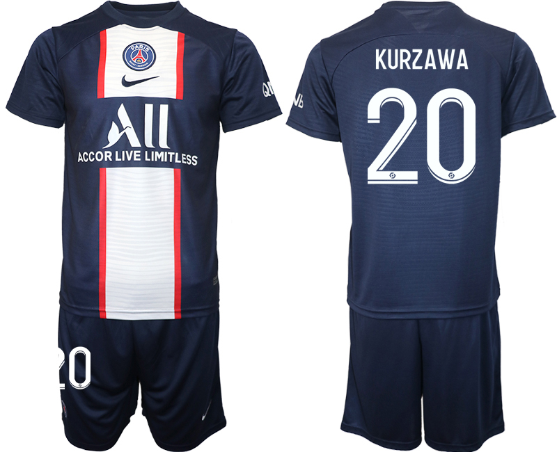 2022-2023 Paris St Germain 20 KURZAWA home jerseys Suit2