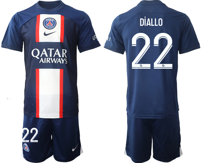 2022-2023 Paris St Germain 22 DiALLO home jerseys Suit