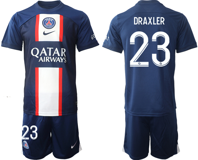 2022-2023 Paris St Germain 23 DRAXLER home jerseys Suit