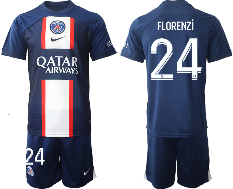 2022-2023 Paris St Germain 24 FLORENZi home jerseys Suit