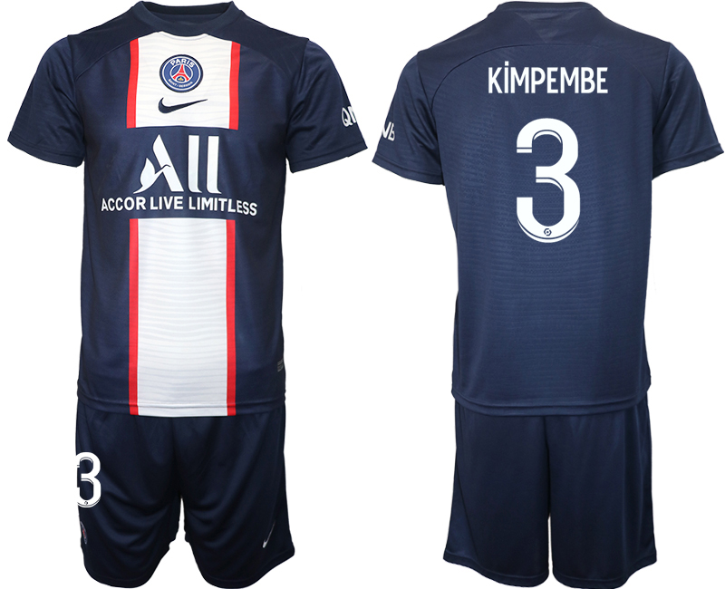 2022-2023 Paris St Germain 3 KiMPEMBE home jerseys Suit2