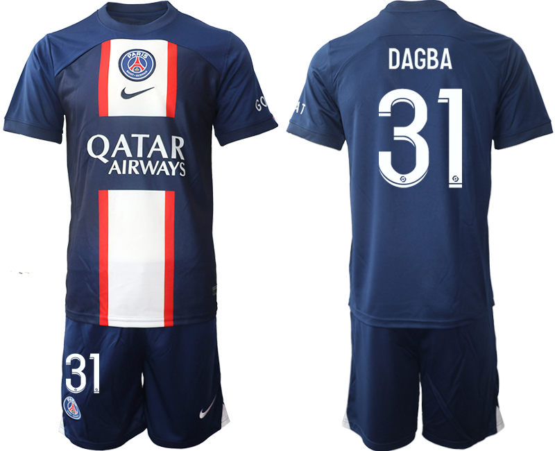 2022-2023 Paris St Germain 31 DAGBA home jerseys Suit