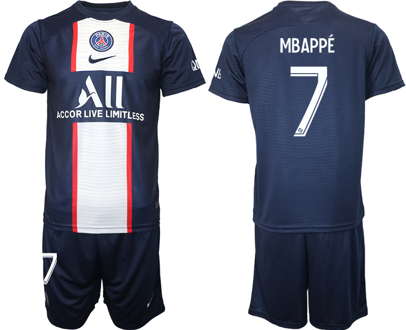 2022-2023 Paris St Germain 7 MBAPPE home jerseys Suit2