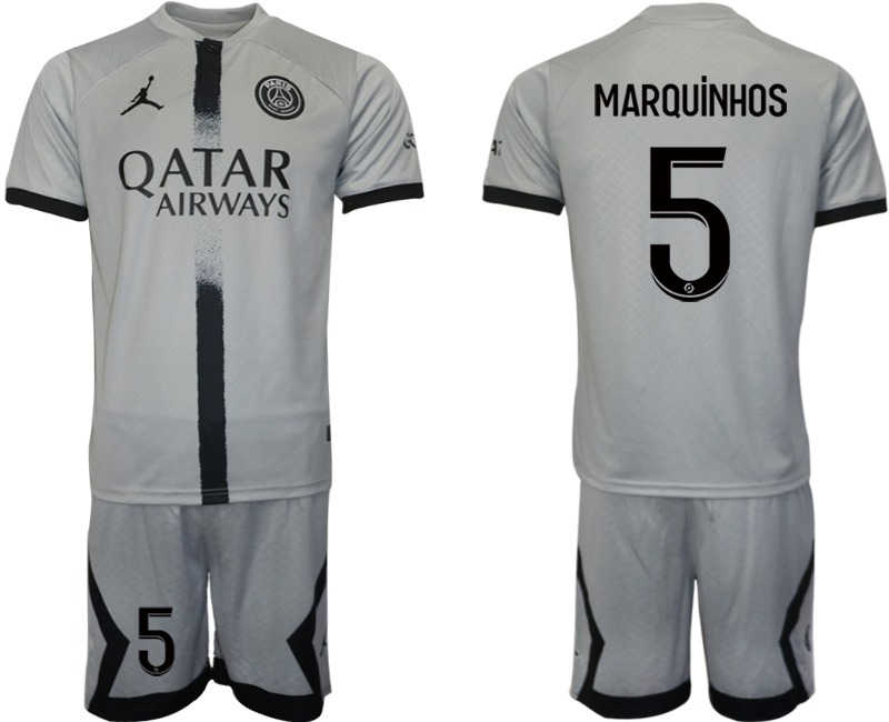 2022-2023 Paris saint germain 5 MARQUiNHOS away jerseys Suit