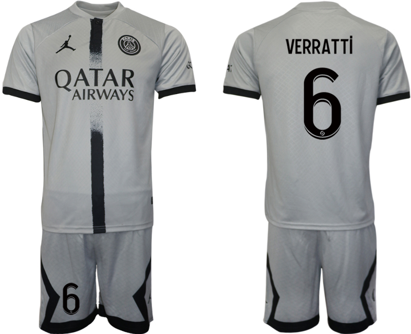 2022-2023 Paris saint germain 6 VERRATTi away jerseys Suit