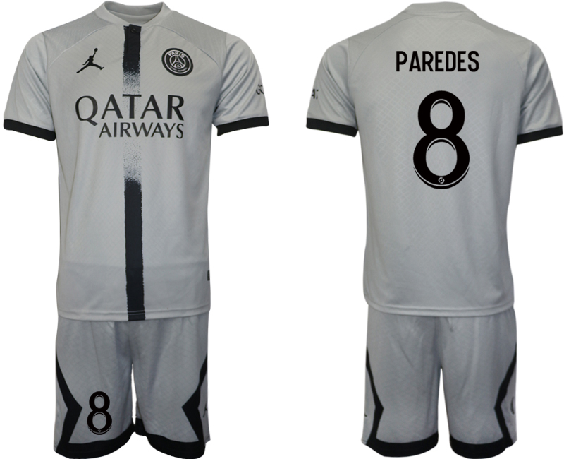 2022-2023 Paris saint germain 8 PAREDES away jerseys Suit