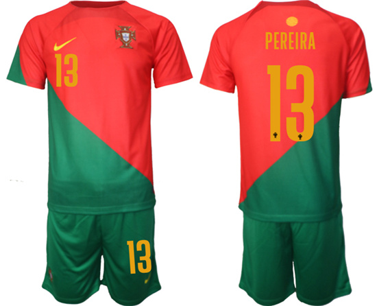 2022-2023 Portugal 13 PEREIRA home jerseys Suit