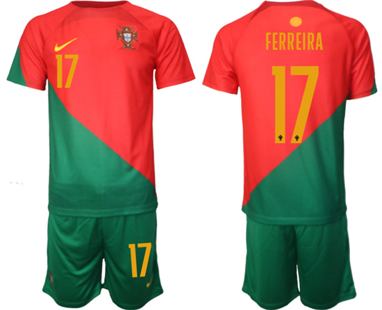 2022-2023 Portugal 17 FERREIRA home jerseys Suit