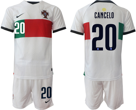 2022-2023 Portugal 20 CANCELO away jerseys Suit