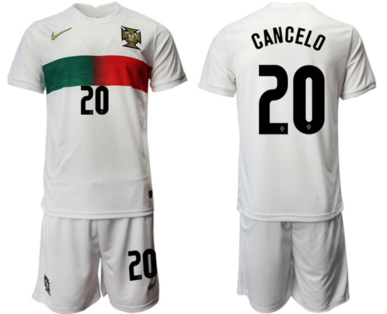 2022-2023 Portugal 20 CANCELO away jerseys Suit2