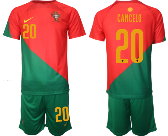 2022-2023 Portugal 20 CANCELO home jerseys Suit