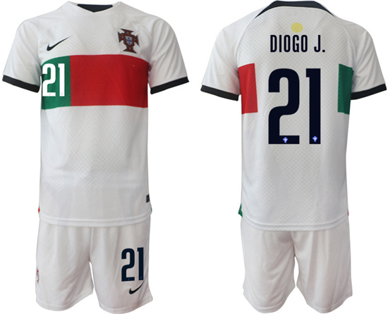 2022-2023 Portugal 21 DIOGO J. away jerseys Suit