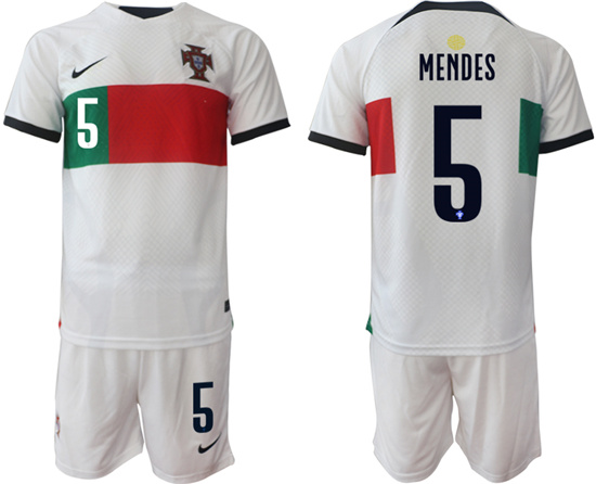 2022-2023 Portugal 5 MENDES away jerseys Suit