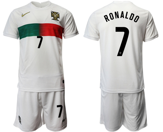 2022-2023 Portugal 7 RONALDO away jerseys Suit2