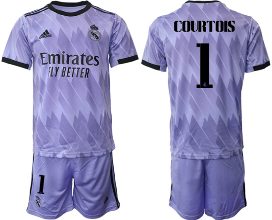 2022-2023 Real Madrid 1 COURTOIS away jerseys Suit