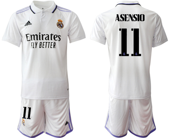 2022-2023 Real Madrid 11 ASENSIO home jerseys Suit