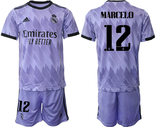 2022-2023 Real Madrid 12 MARCELO away jerseys Suit