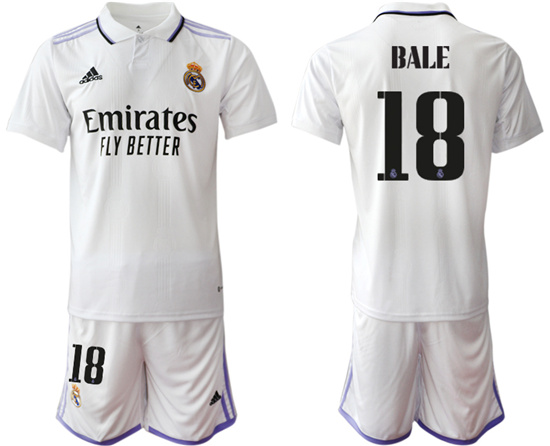 2022-2023 Real Madrid 18 BALE home jerseys Suit