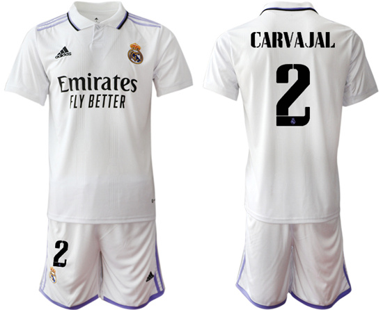 2022-2023 Real Madrid 2 CARVAJAL home jerseys Suit