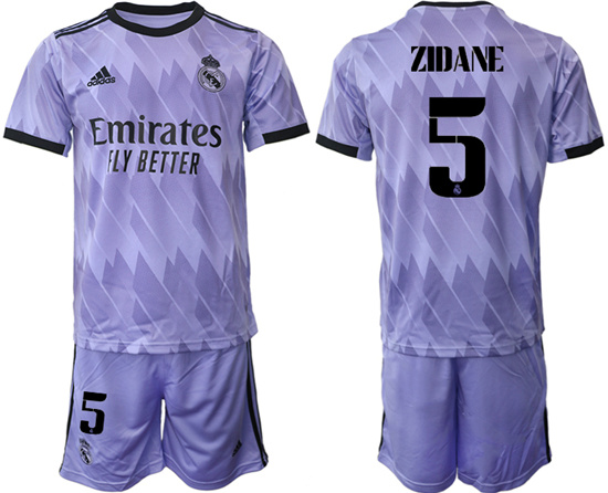 2022-2023 Real Madrid 5 ZIDANE away jerseys Suit