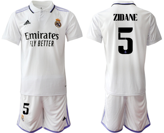 2022-2023 Real Madrid 5 ZIDANE home jerseys Suit