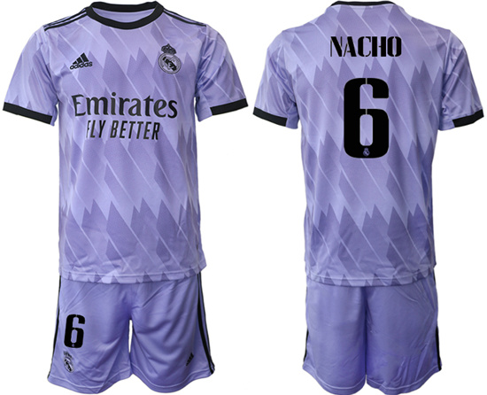 2022-2023 Real Madrid 6 NACHO away jerseys Suit