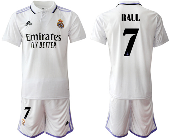 2022-2023 Real Madrid 7 RAUL home jerseys Suit