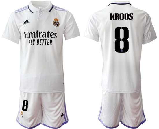 2022-2023 Real Madrid 8 KROOS home jerseys Suit