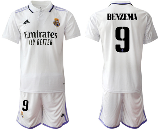 2022-2023 Real Madrid 9 BENZEMA home jerseys Suit