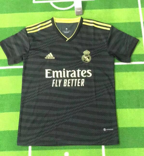 2022-2023 Real Madrid Custom or Blank Home Black Soccer Jersey