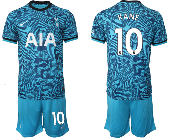 2022-2023 Tottenham Hotspur 10 KANE Secend away jerseys Suit