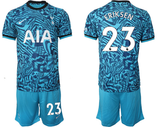 2022-2023 Tottenham Hotspur 23 ERIKSEN Secend away jerseys Suit