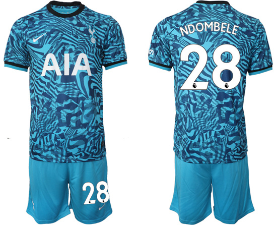 2022-2023 Tottenham Hotspur 28 NDOMBELE Secend away jerseys Suit