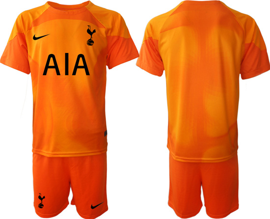 2022-2023 Tottenham Hotspur Blank Orange red goalkeeper jerseys Suit