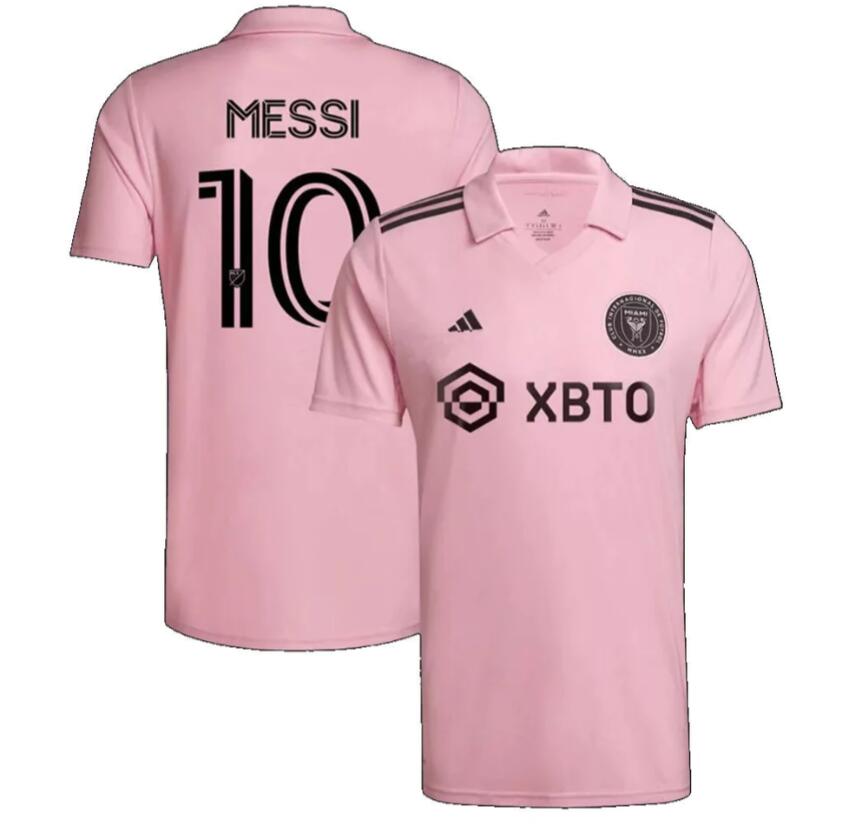 2023-24 INTER MIAMI #10 Messi HOME Pink Soccer JERSEY