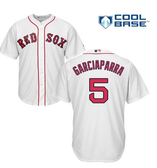 Men's Boston Red Sox #5 Nomar Garciaparra White Coolbase Jersey