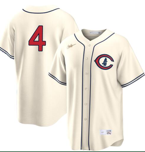 Men's Pete Crow-Armstrong Chicago Cubs #4 Cream Field of Dreams Player Jersey by NIKE