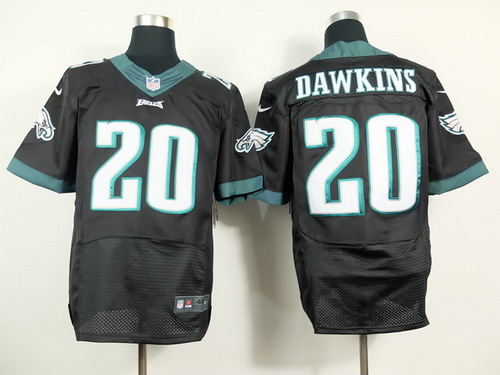 Nike Philadelphia Eagles #20 Brian Dawkins 2014 Black Elite Jersey