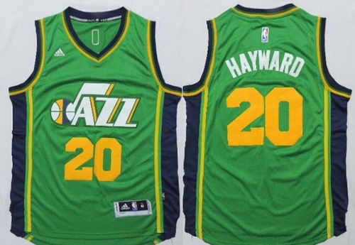 Utah Jazz #20 Gordon Hayward Revolution 30 Swingman 2014 New Green Swingman Jersey