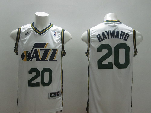 Utah Jazz #20 Gordon Hayward Revolution 30 Swingman White Swingman Jersey