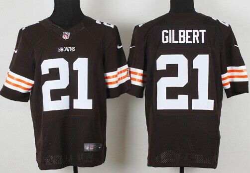 Nike Cleveland Browns #21 Justin Gilbert Brown Elite Jersey